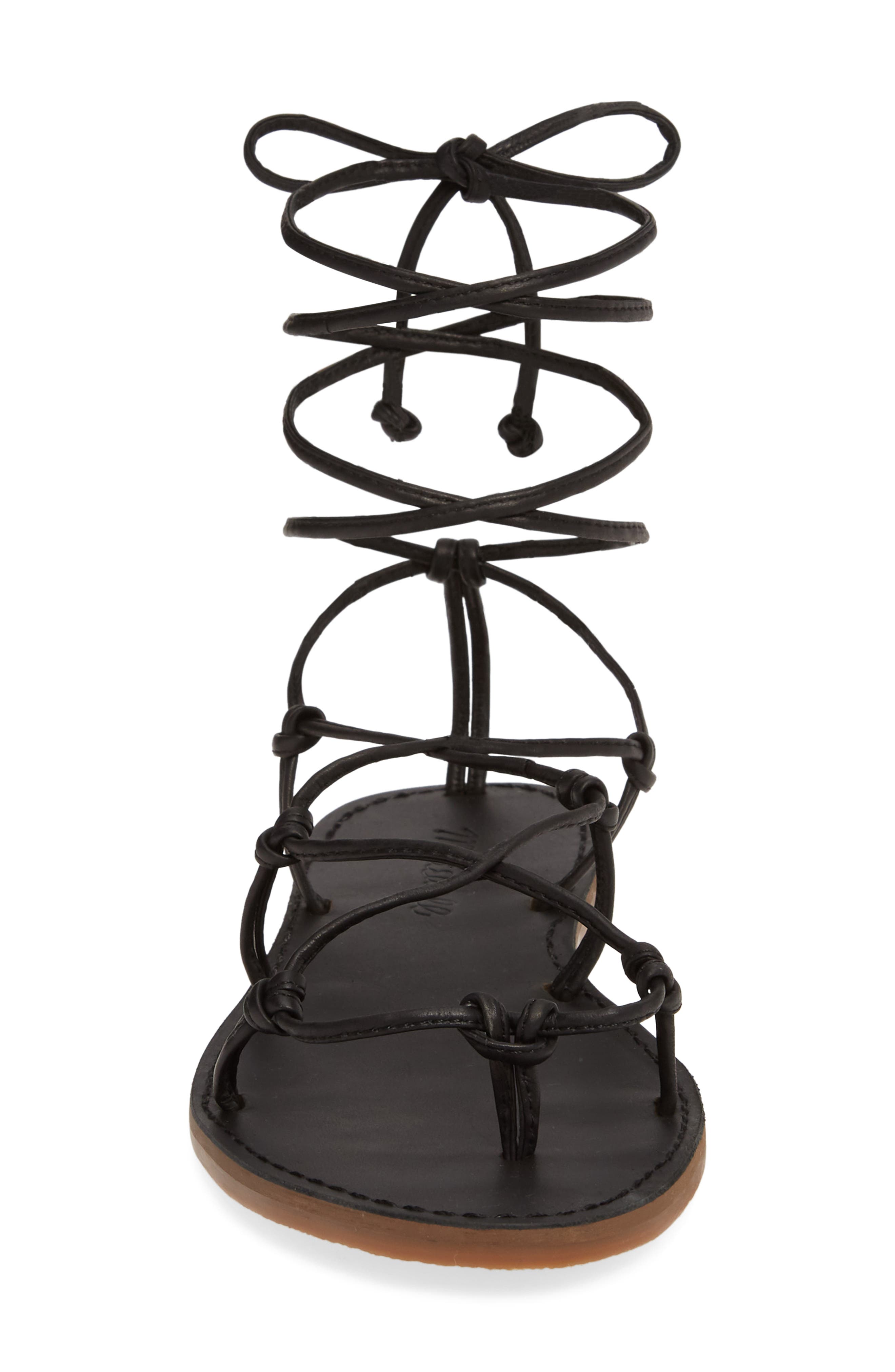 Madewell The Boardwalk Lace-Up Sandal, Alternate, color, 