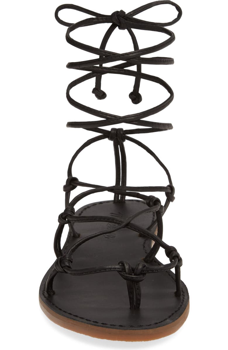 Madewell The Boardwalk Lace-Up Sandal, Alternate, color,