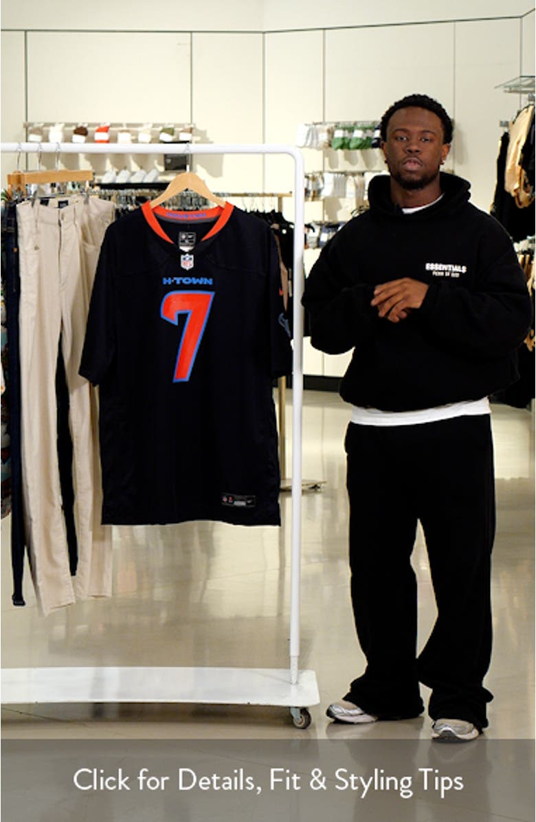 Men's Nike C.J. Stroud Navy Houston Texans 2nd Alternate Game Jersey, sales video thumbnail