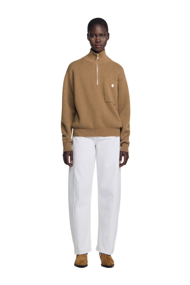 Wool and cashmere sweater, Main, color, Camel