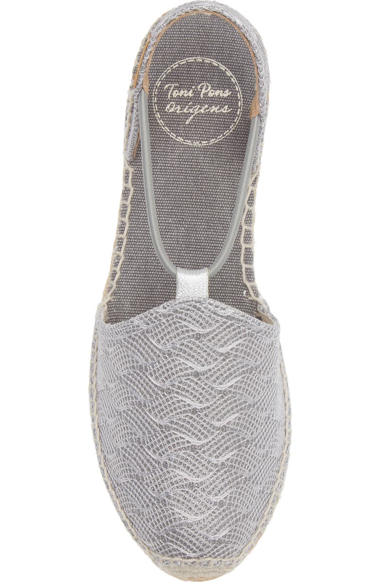 Toni Pons Nerea Espadrille Flat, Alternate, color, Plata