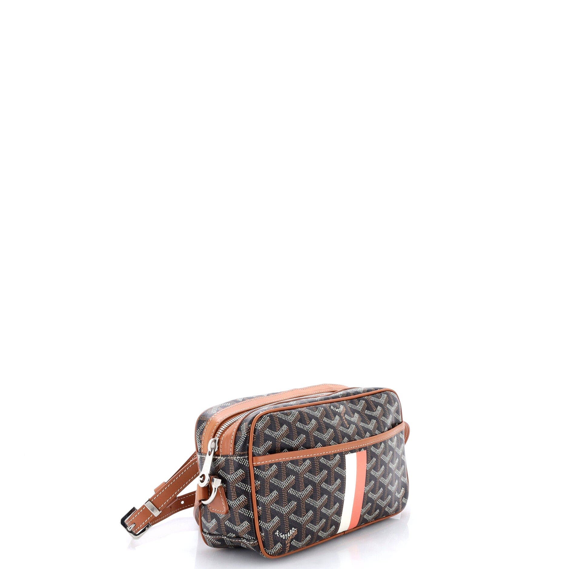Cap Vert Bag Printed Coated Canvas, Alternate, color, Brown