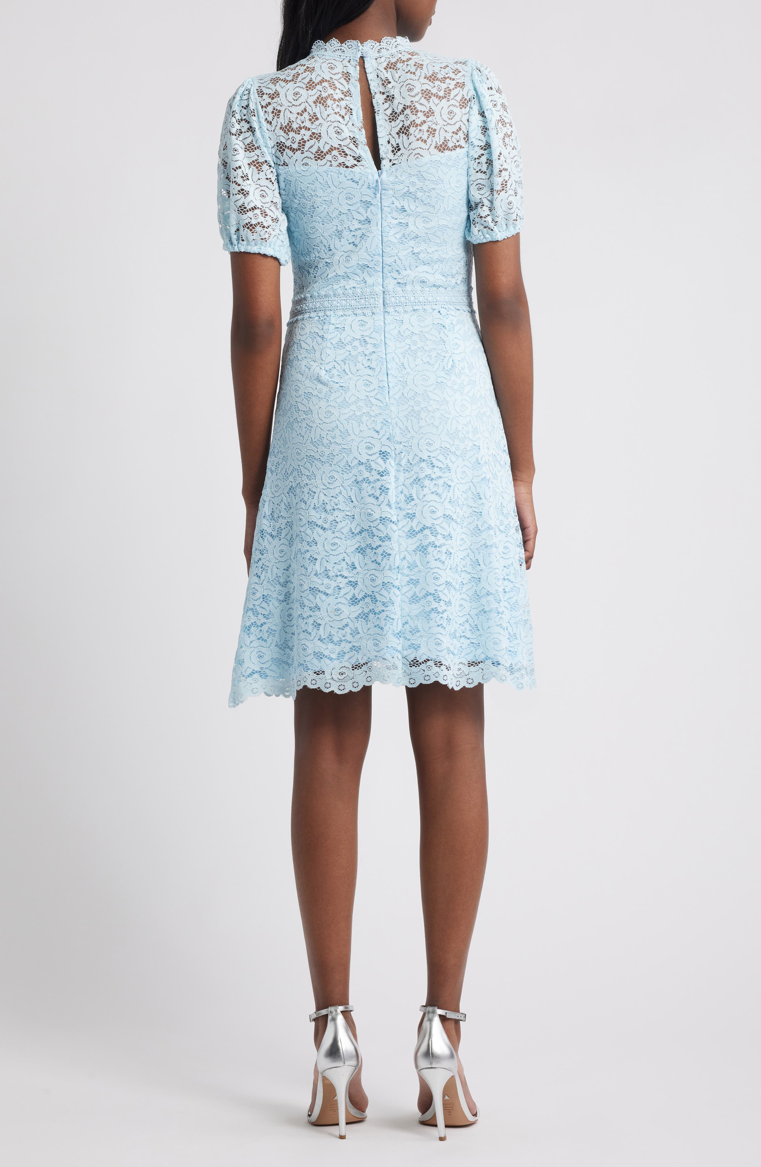 Puff Sleeve Lace Minidress - image 2