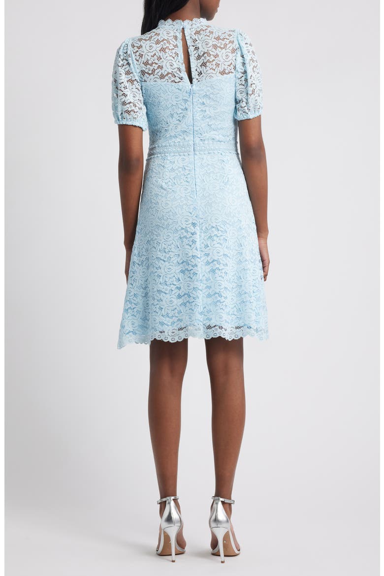 Puff Sleeve Lace Minidress, Alternate, color, BLUE