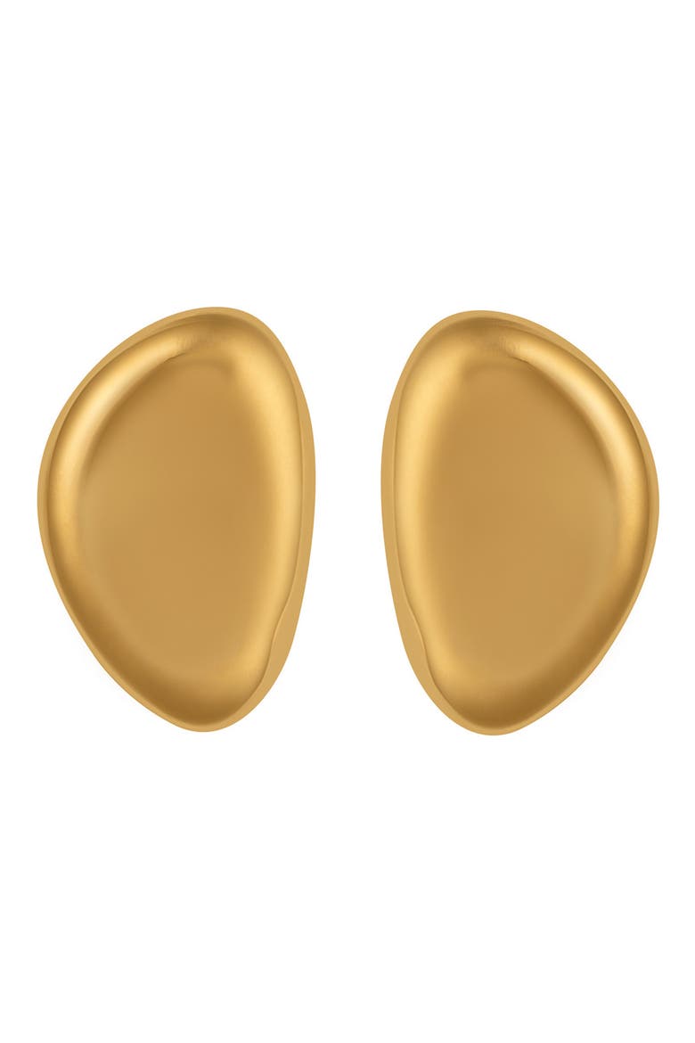 Small Oval Drop Earrings, Main, color, 14K GOLD