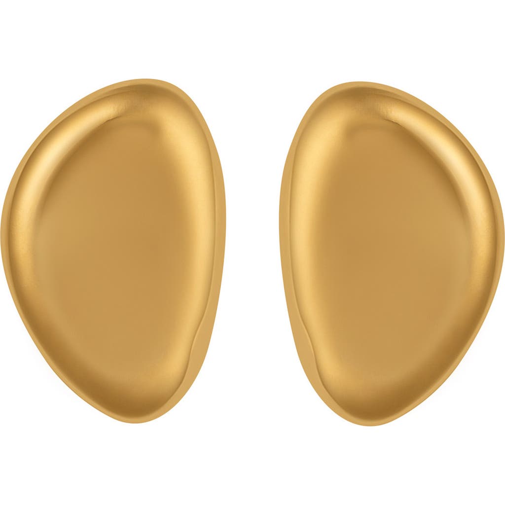 Christina Caruso Small Oval Drop Earrings In 14k Gold