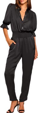 Ramy Brook Dina Satin Jumpsuit