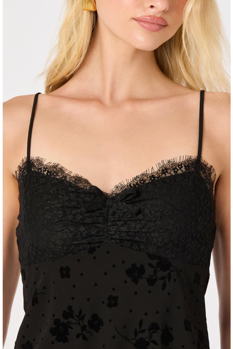Eudoxia Lace Burnout Camisole, Alternate, color, BLACK