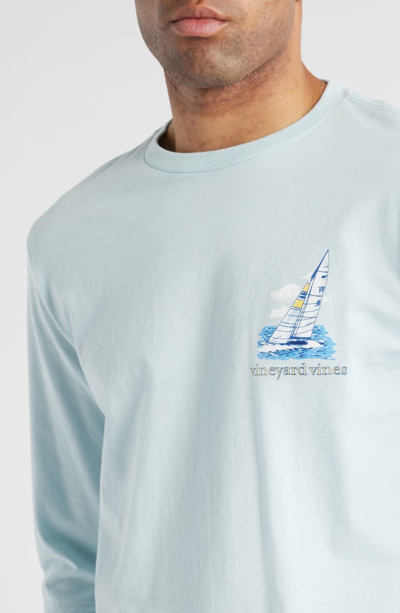 vineyard vines Painted Sailboat Race Long Sleeve Graphic T-Shirt, Alternate, color,
