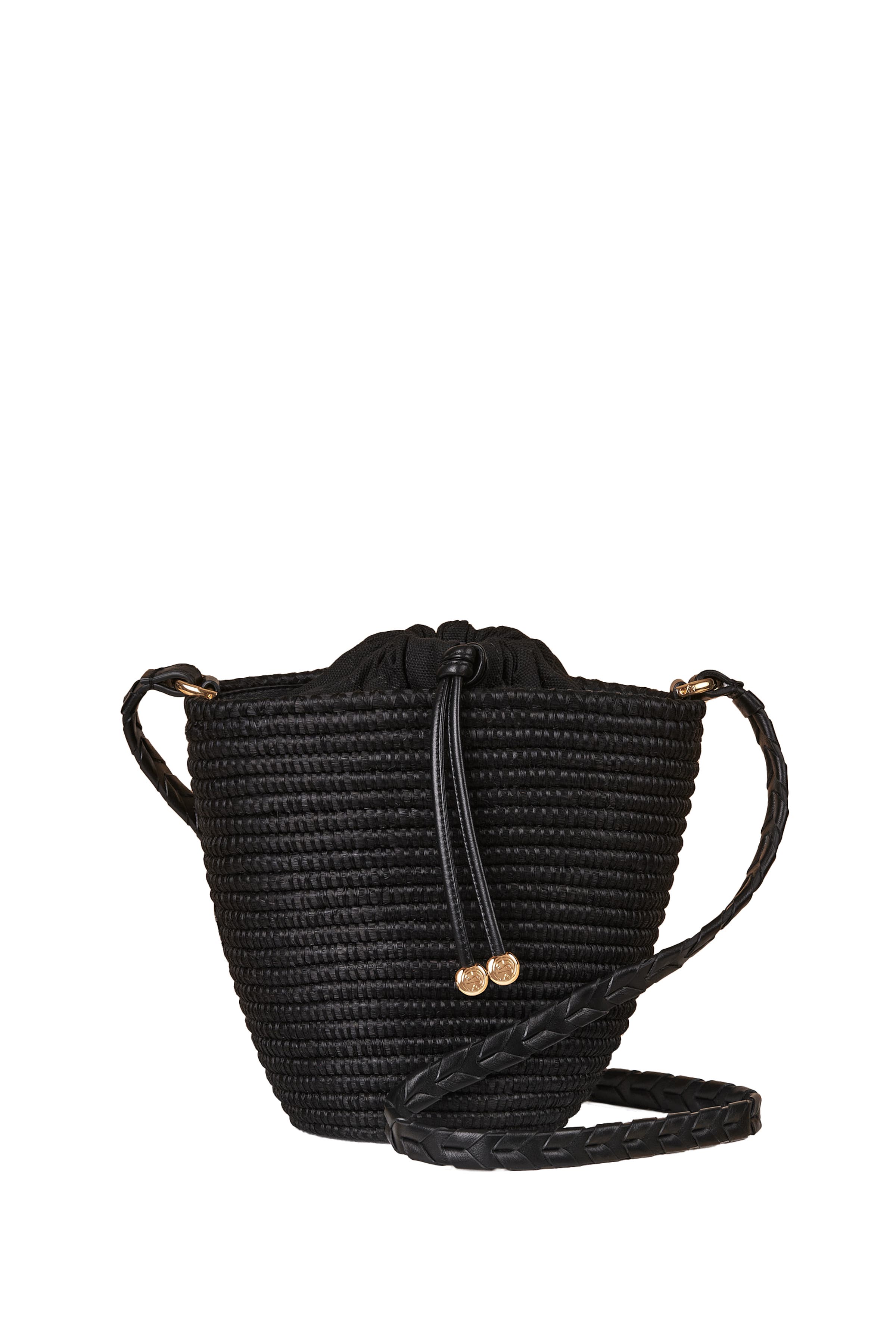 Cesta Collective Mini Fan Whipstitch Crossbody Basket Bag, Main, color, Black