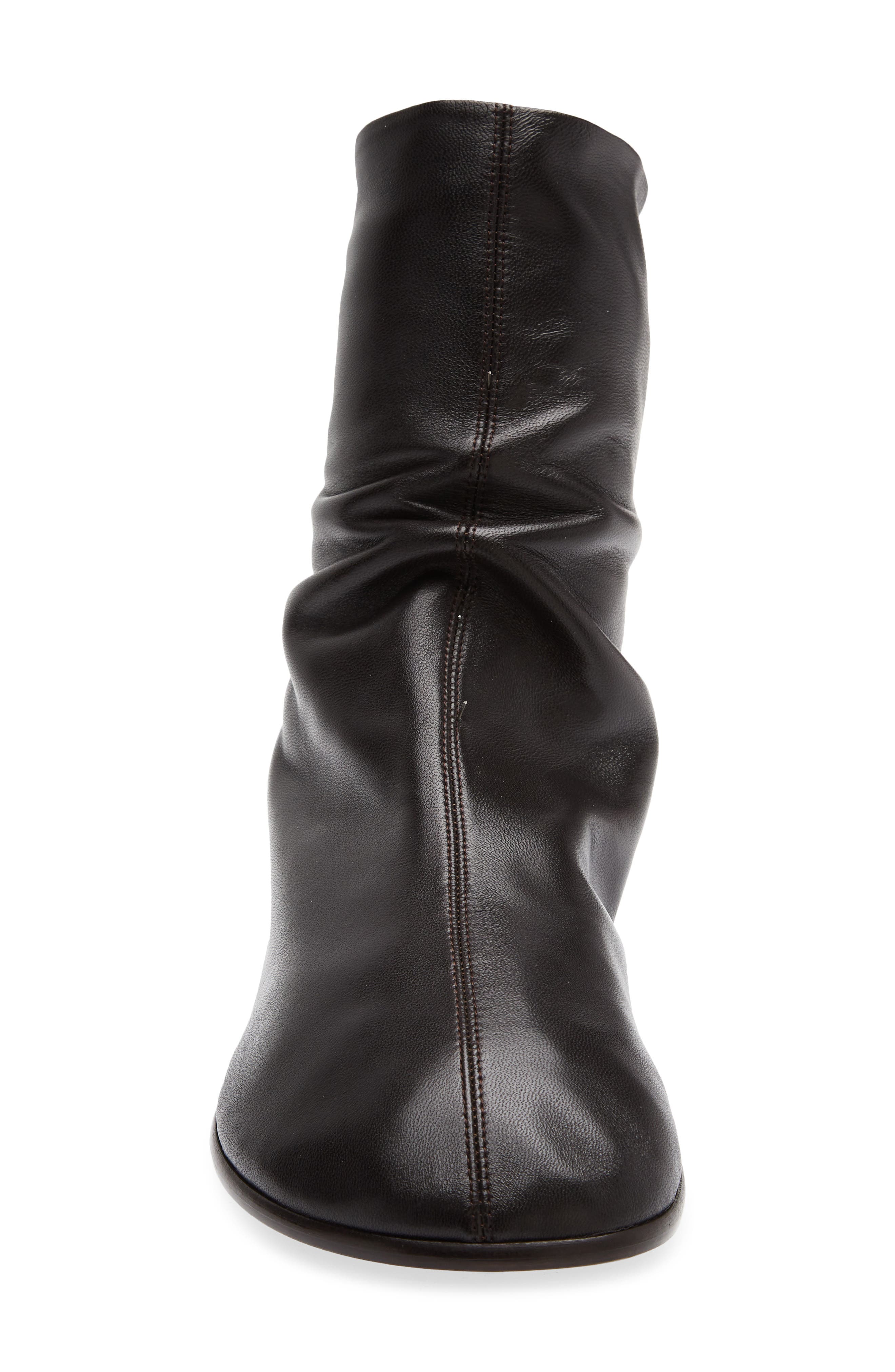 Leather Sock Boot, Alternate, color, DARK CHOCOLATE