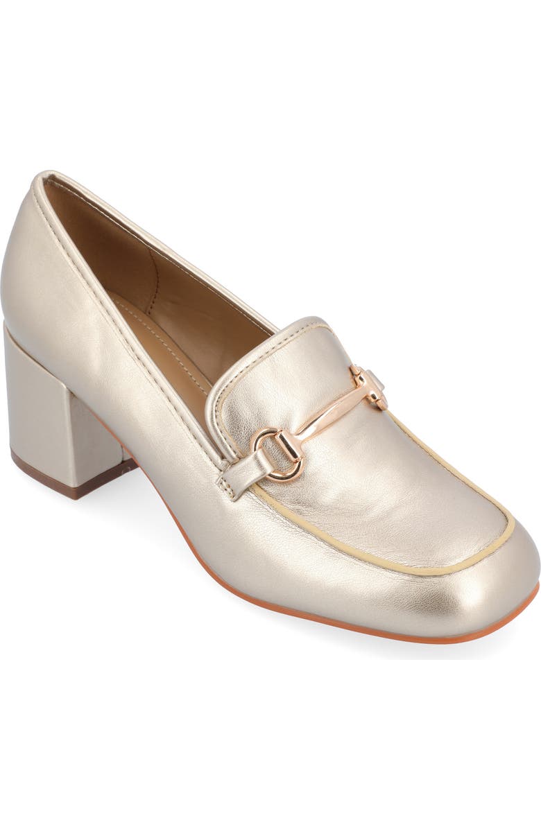 Journee Collection Nysaa Horsebit Loafer, Main, color, Gold