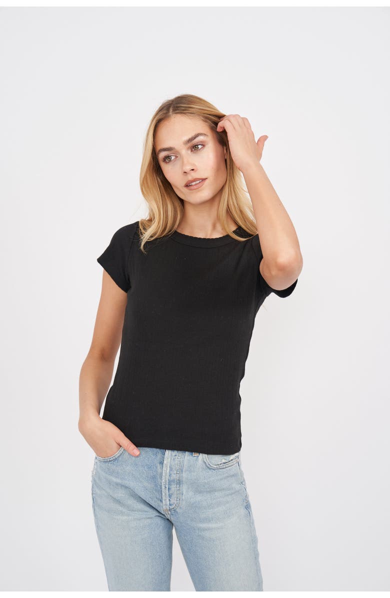 Marea Pointelle Crewneck Tee, Alternate, color, 