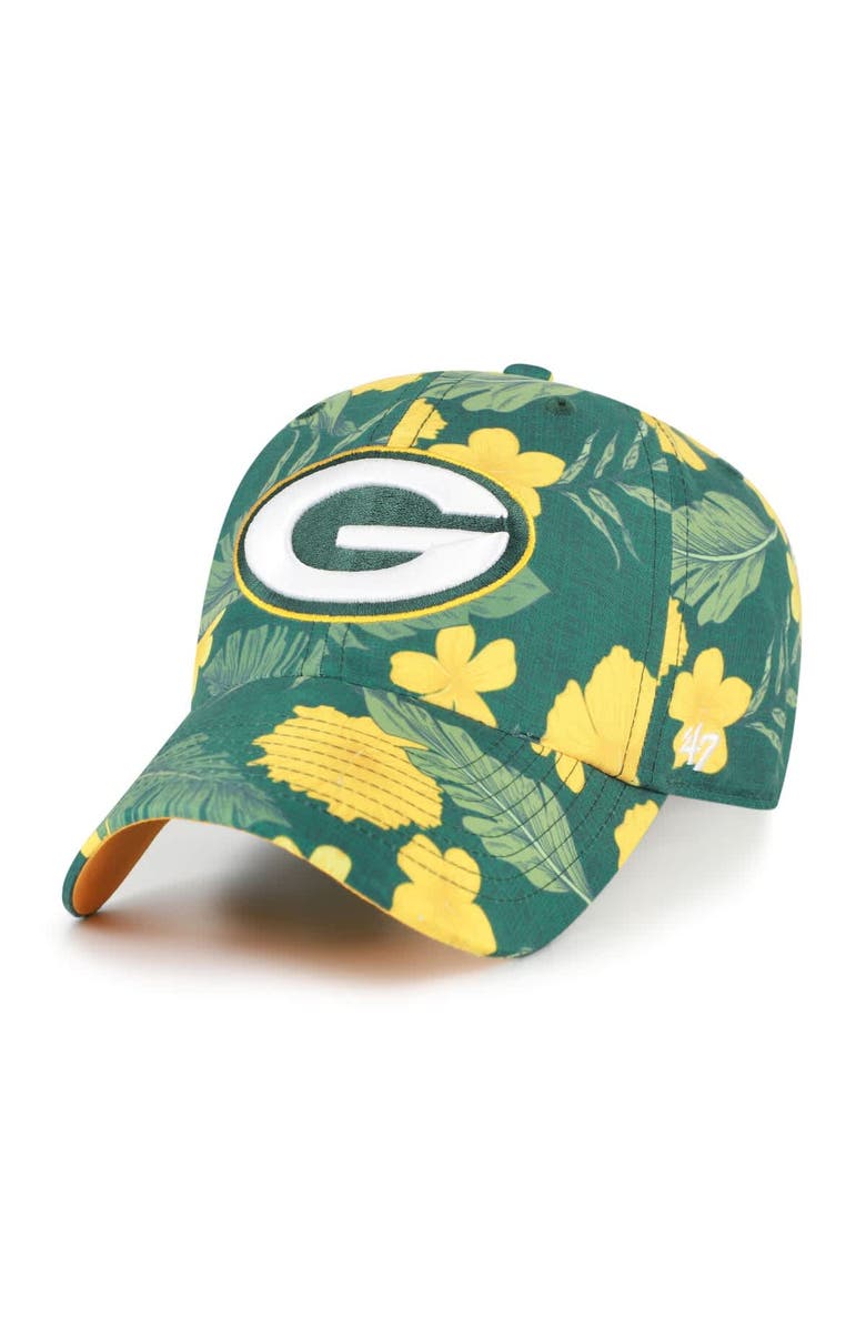 '47 Men's '47 Green Green Bay Packers Beach Side Clean Up Adjustable Hat, Main, color, Green