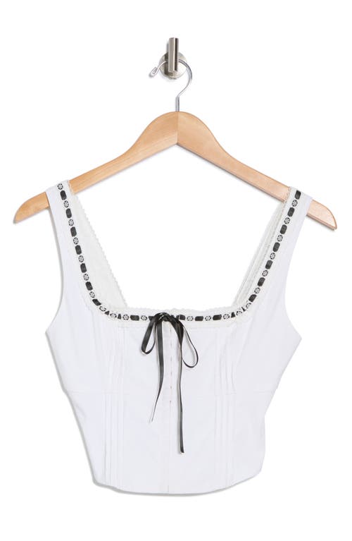 BLU PEPPER BLU PEPPER FRONT TIE LACE CORSET TANK