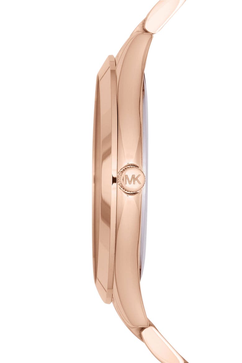 'Slim Runway' Bracelet Watch, 42mm, Alternate, color, ROSEGOLD/ WARM GREY