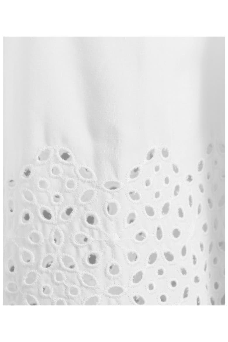 Plus Size Gathered Eyelet Top, Alternate, color, White