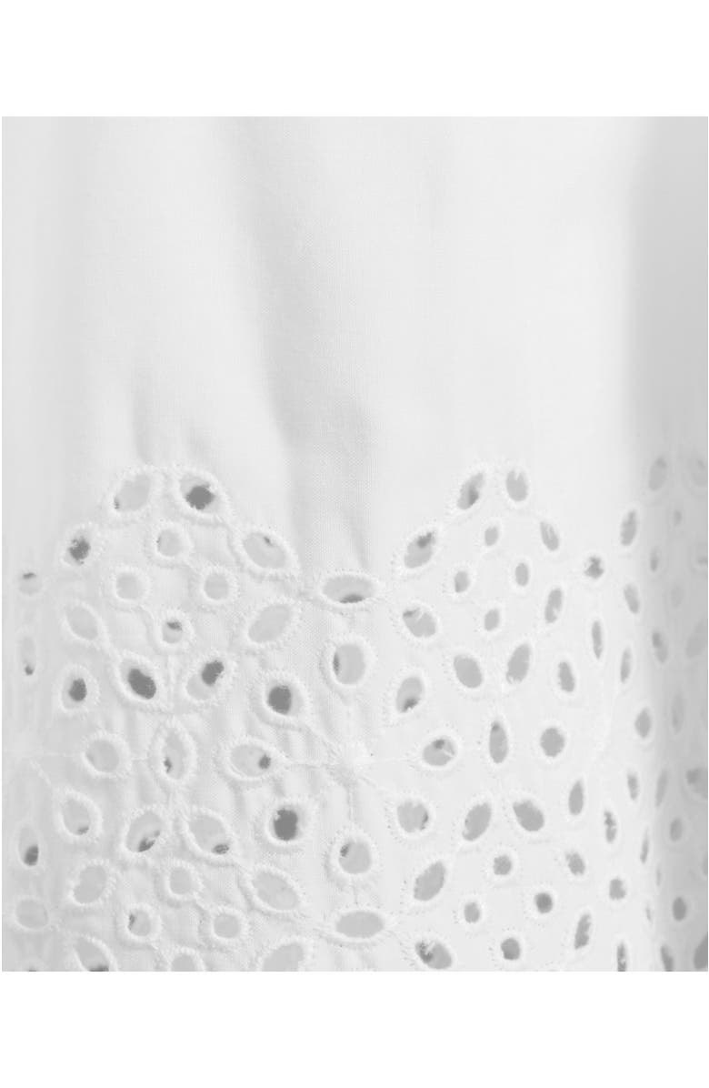 Lands' End Gathered Eyelet Top, Alternate, color, White