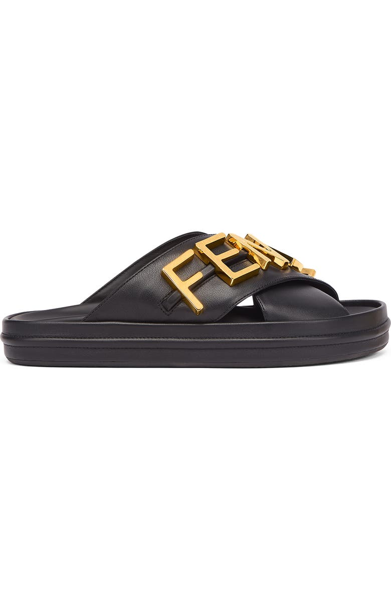 Fendi graphy Platform Slide Sandal, Alternate, color,