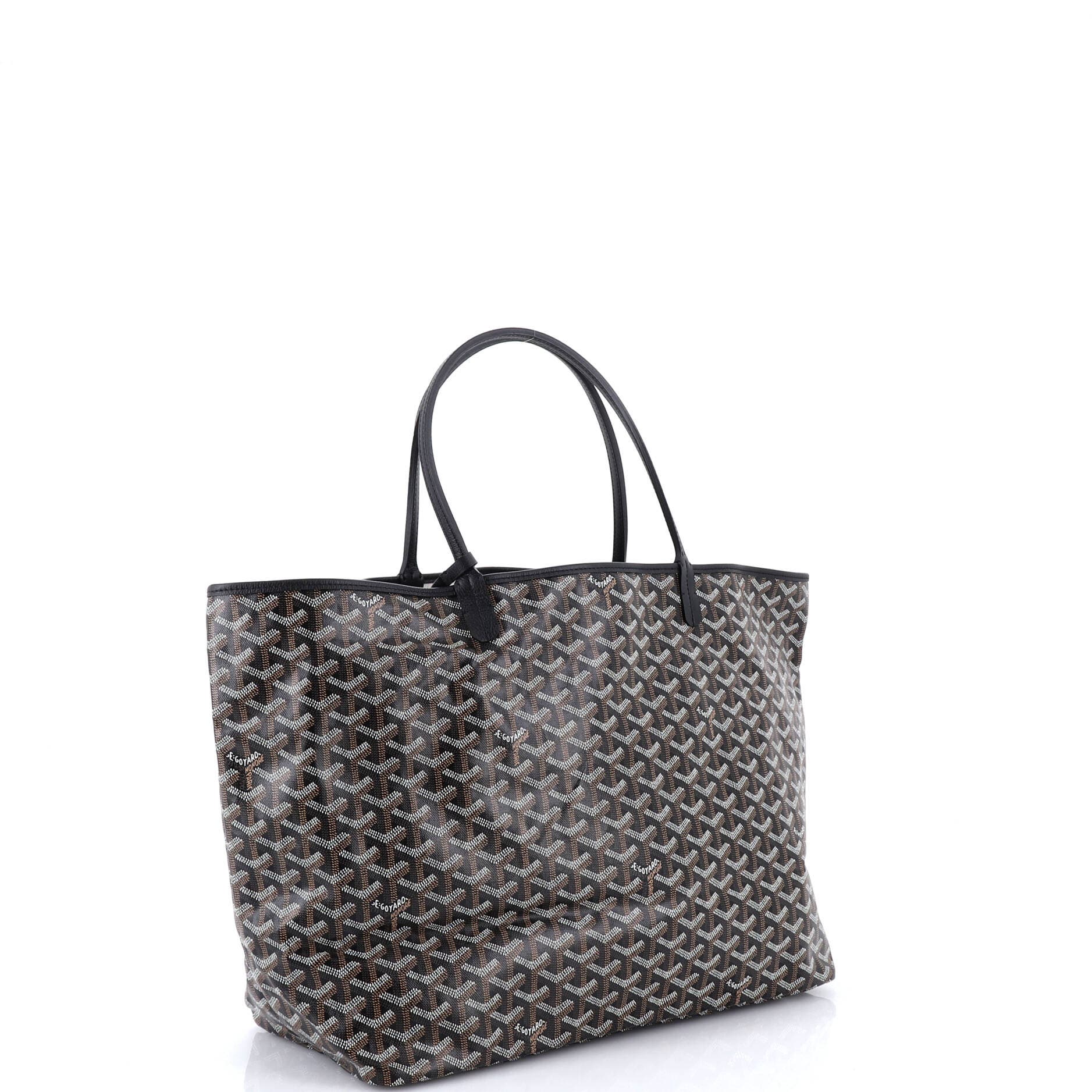Pre-Owned Goyard Saint Louis Tote Coated Canvas GM, Alternate, color, Black