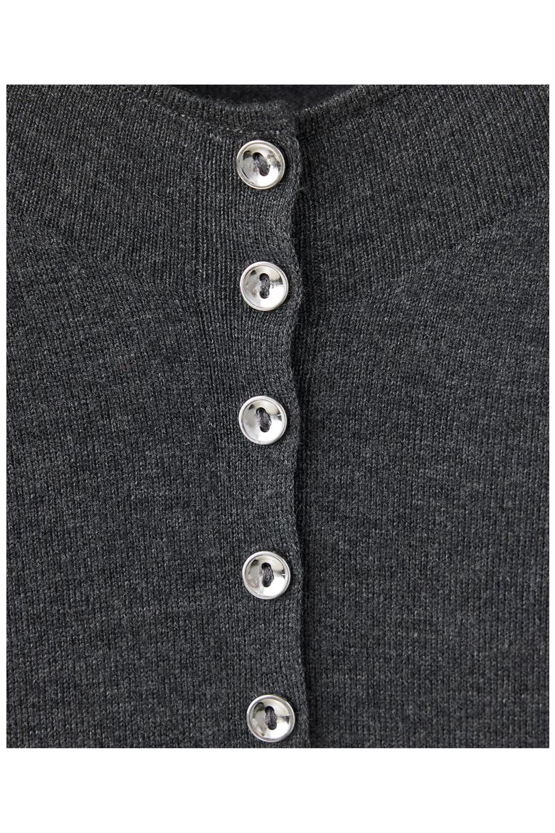 Button Front Fine Knit Sleeveless Top, Alternate, color, CHARCOAL