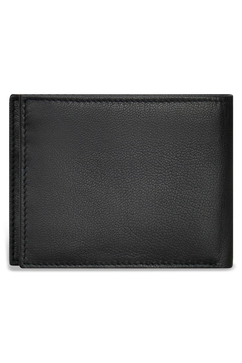 Iconic ID Flap Leather Bifold Wallet, Alternate, color, BLACK/ IVORY