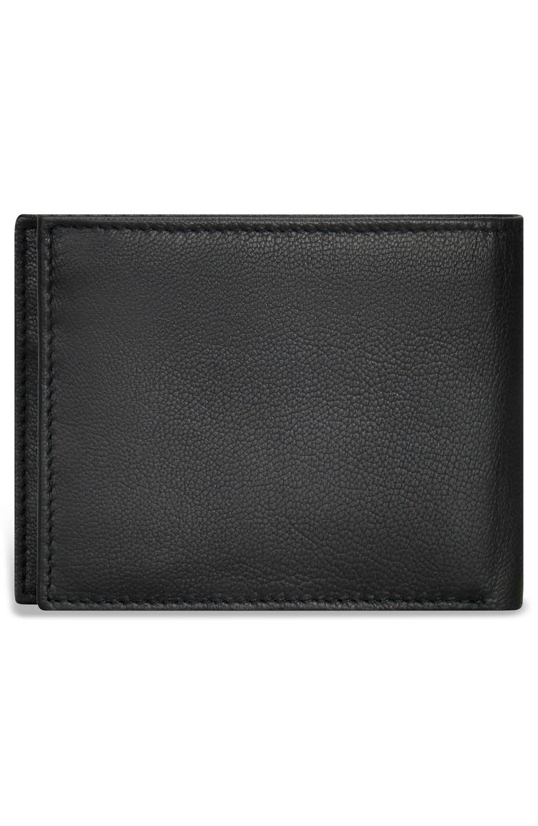 CHAMPS Iconic ID Flap Leather Bifold Wallet, Alternate, color, Black/ Ivory