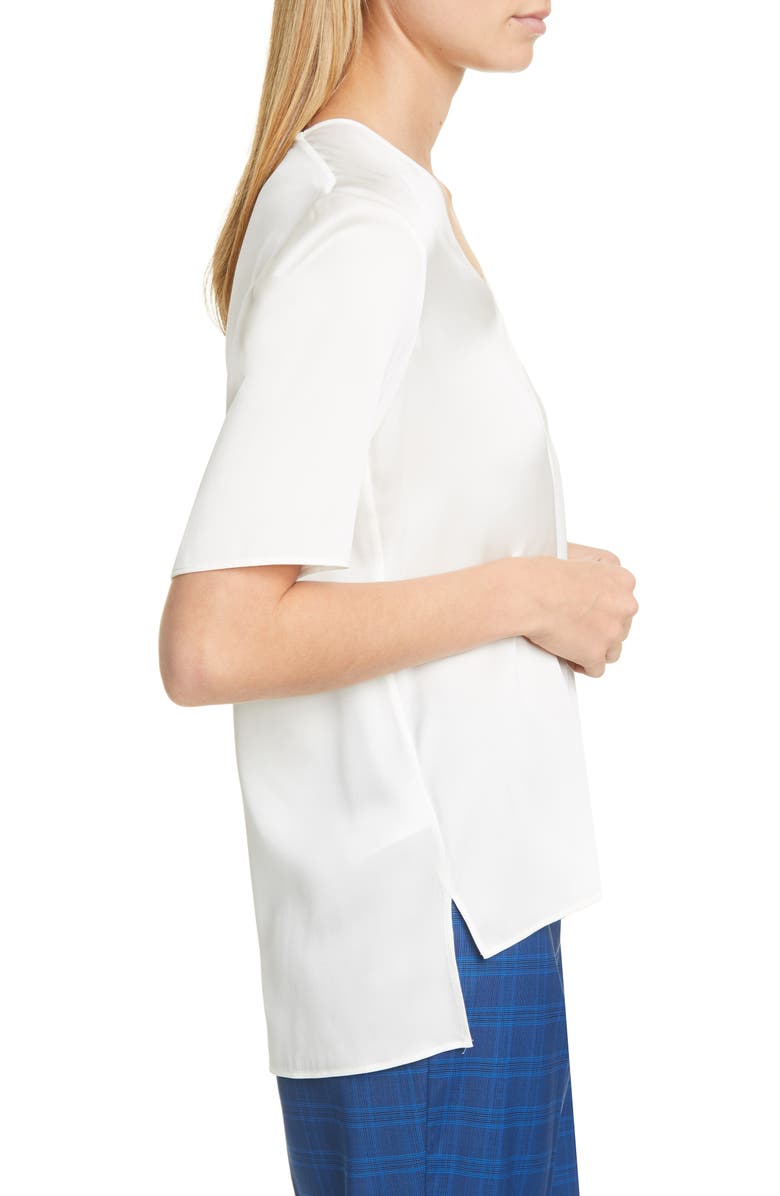 BOSS Ivala 2 Stretch Silk Top, Alternate, color, 