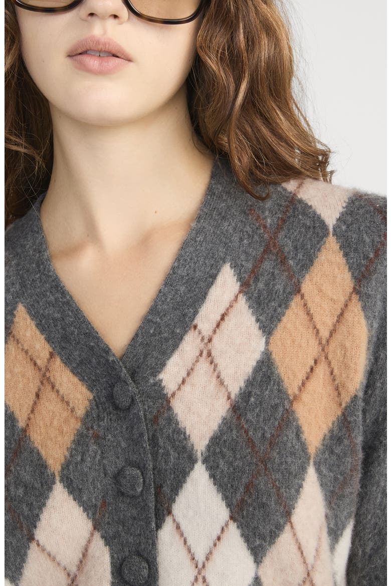 The Brushed Extrafine Merino Wool & Cashmere Cardigan, Alternate, color, GREY MULTI