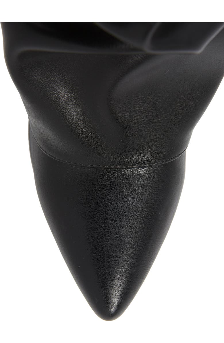 AZALEA WANG Zumma Foldover Slouch Pointed Toe Wedge Boot, Alternate, color, Black