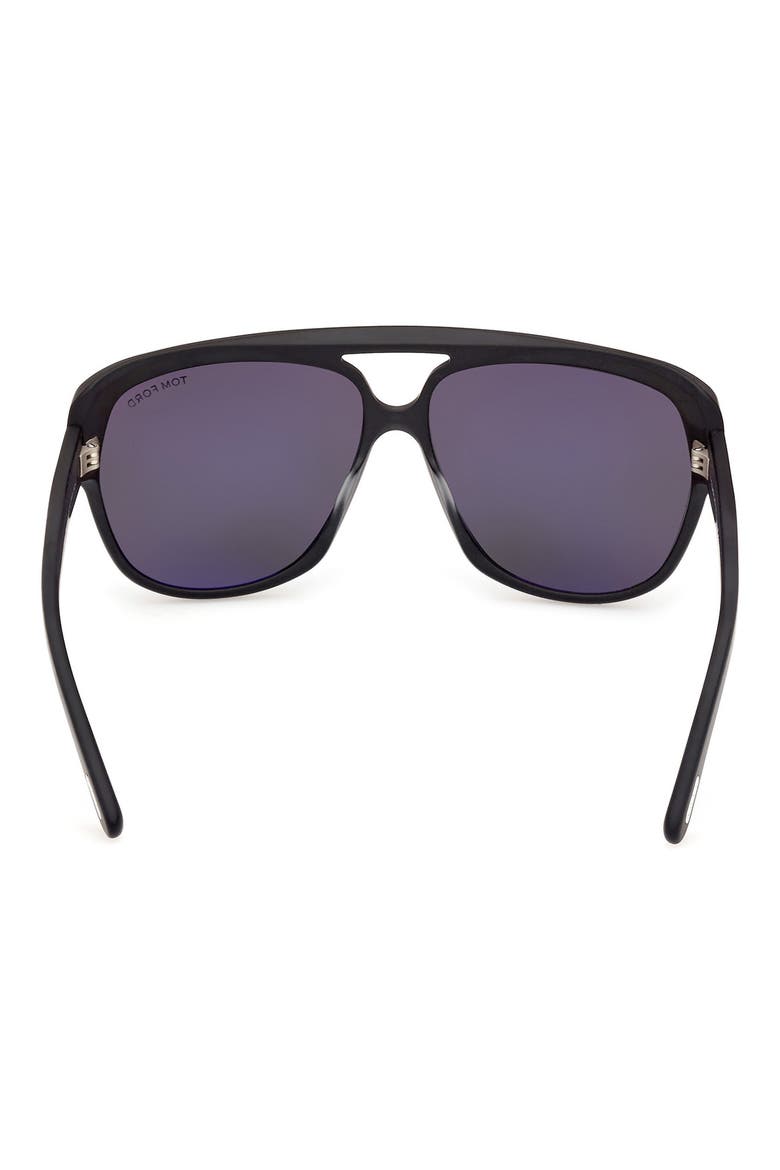 Jayden 61mm Pilot Sunglasses, Alternate, color, BLACK ECO / T LOGO / SMOKE