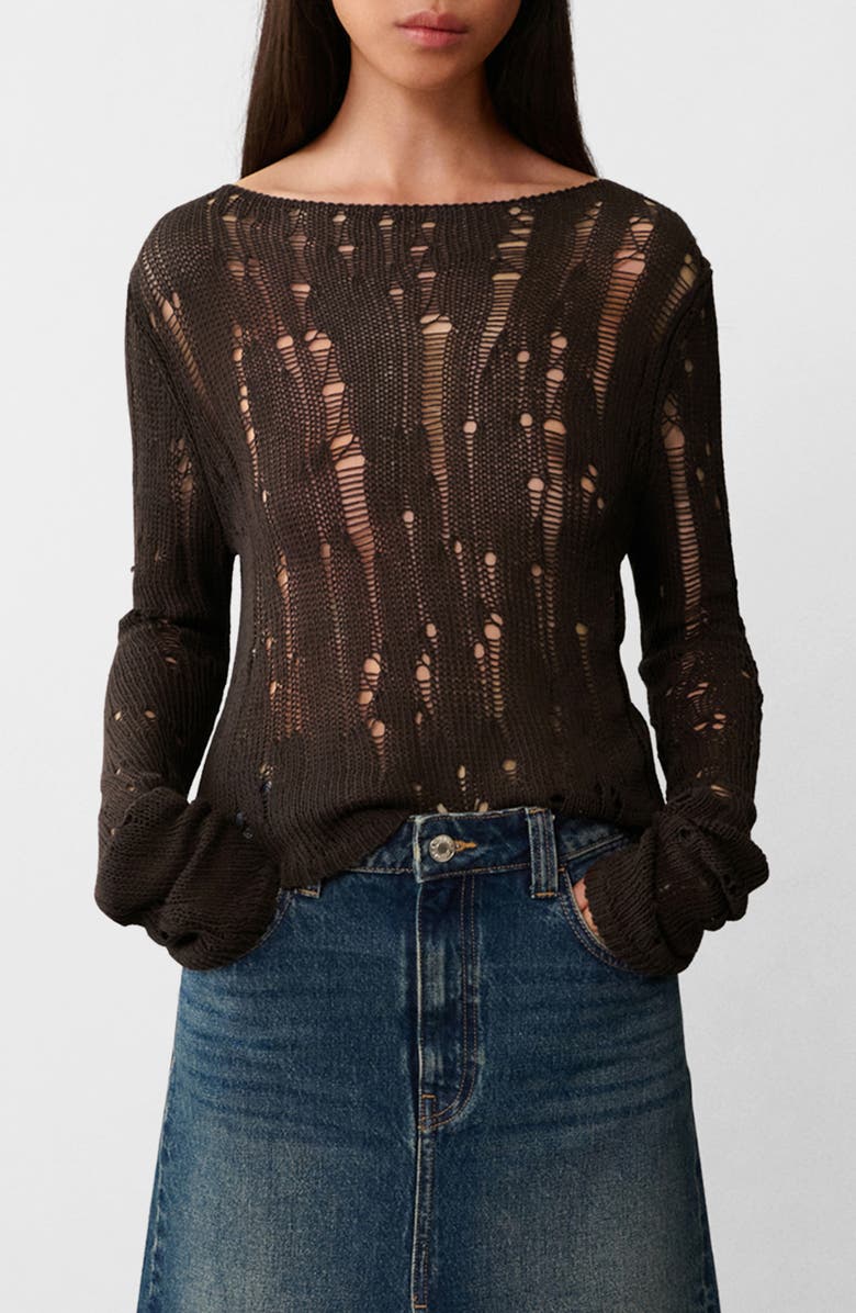 MANGO Unstitched Sweater, Main, color, 