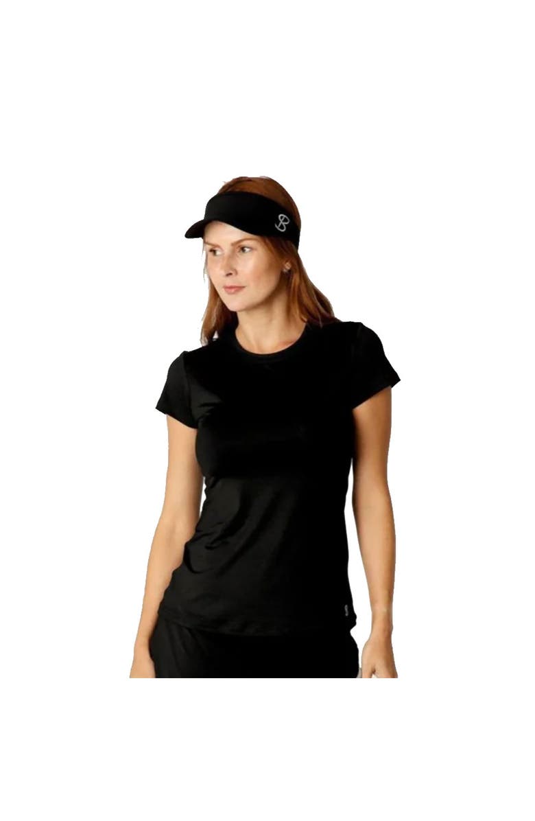 Sofibella UV Colors Short Sleeve Womens Tennis Shirt, Main, color, Black