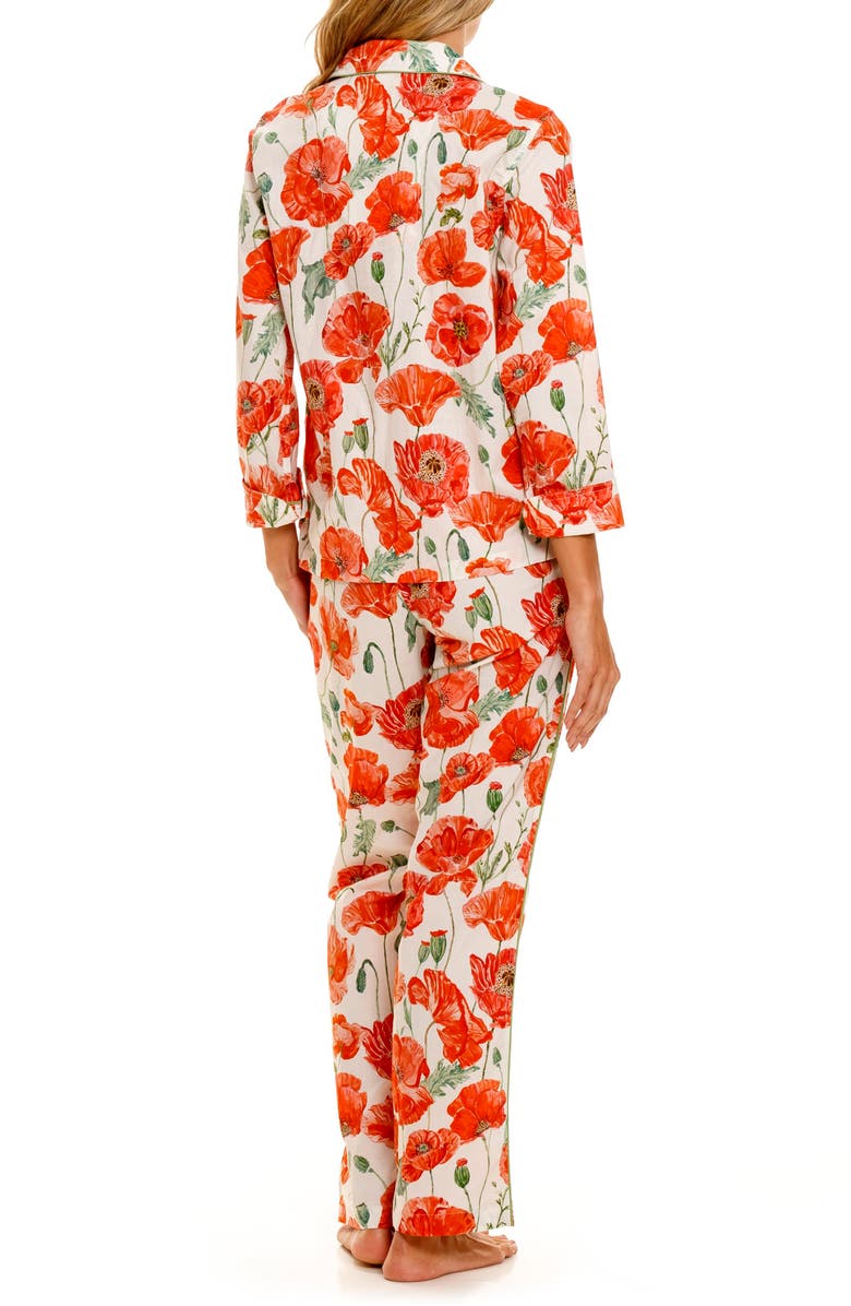The Lazy Poet Emma Coquelicot Cotton Pajamas, Alternate, color, 