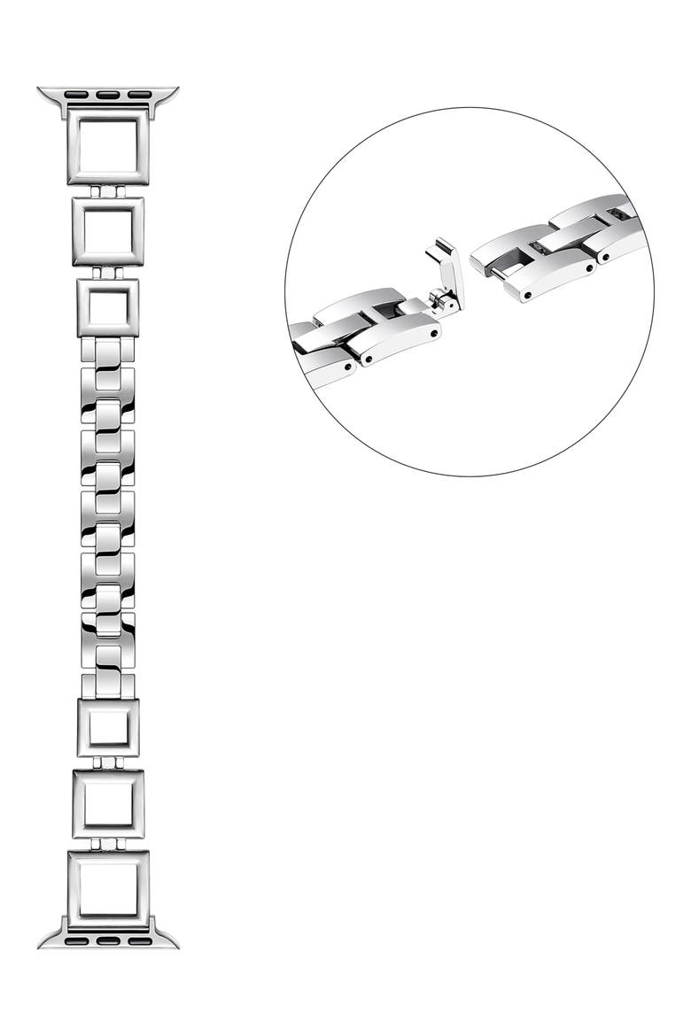 Journey Stainless Steel Apple Watch® Watchband, Alternate, color, SILVER