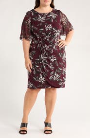 Connected Apparel Flutter Sleeve Dress