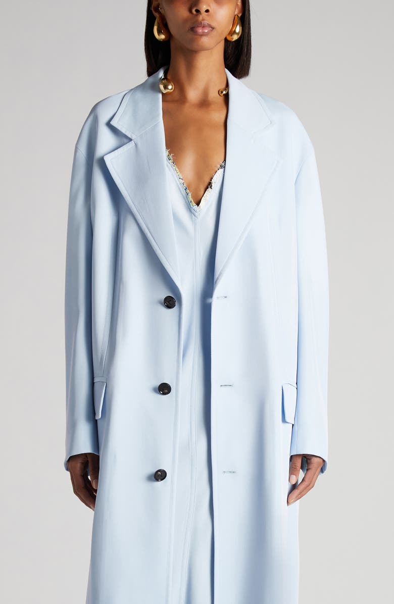 Bottega Veneta Twill Coat, Main, color, 4350 Sky Blue