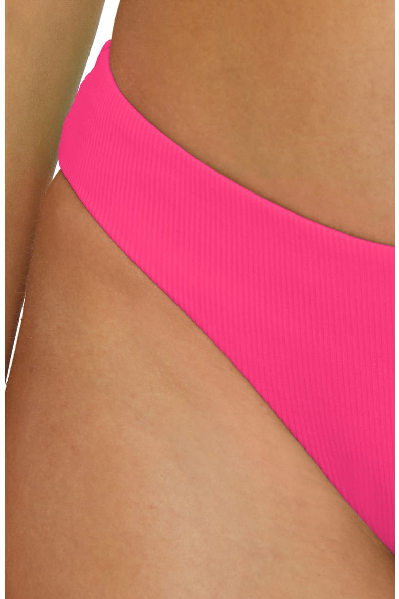 Adela Modern Edge Rib Bikini Bottoms, Alternate, color, PUNCH