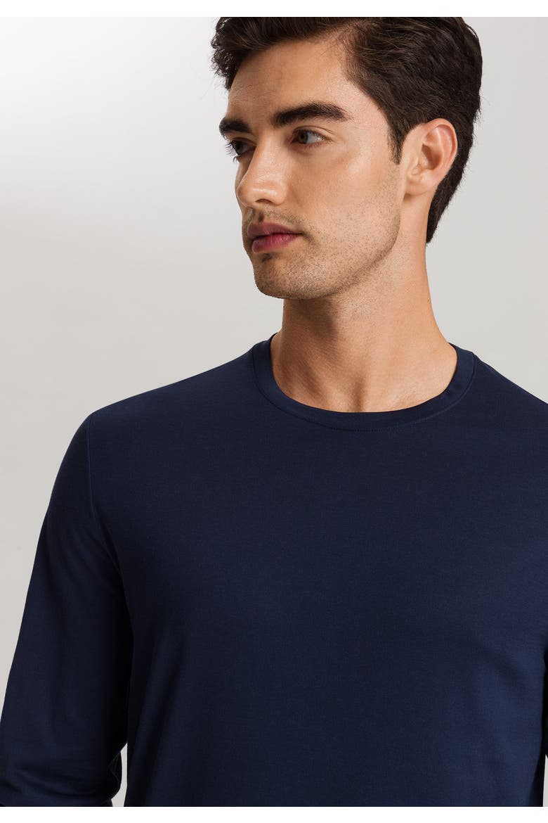 Night And Day Cotton Crew Neck Top, Alternate, color, Deep Navy