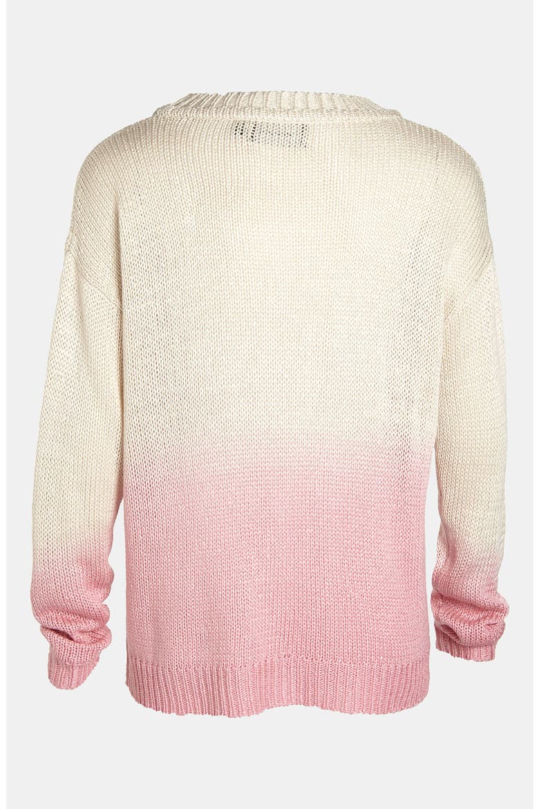 'Melting Moments' Dip Dye Sweater, Alternate, color, RASPBERRY
