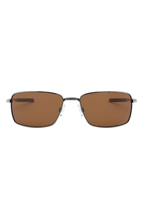 60mm Polarized Rectangle Sunglasses