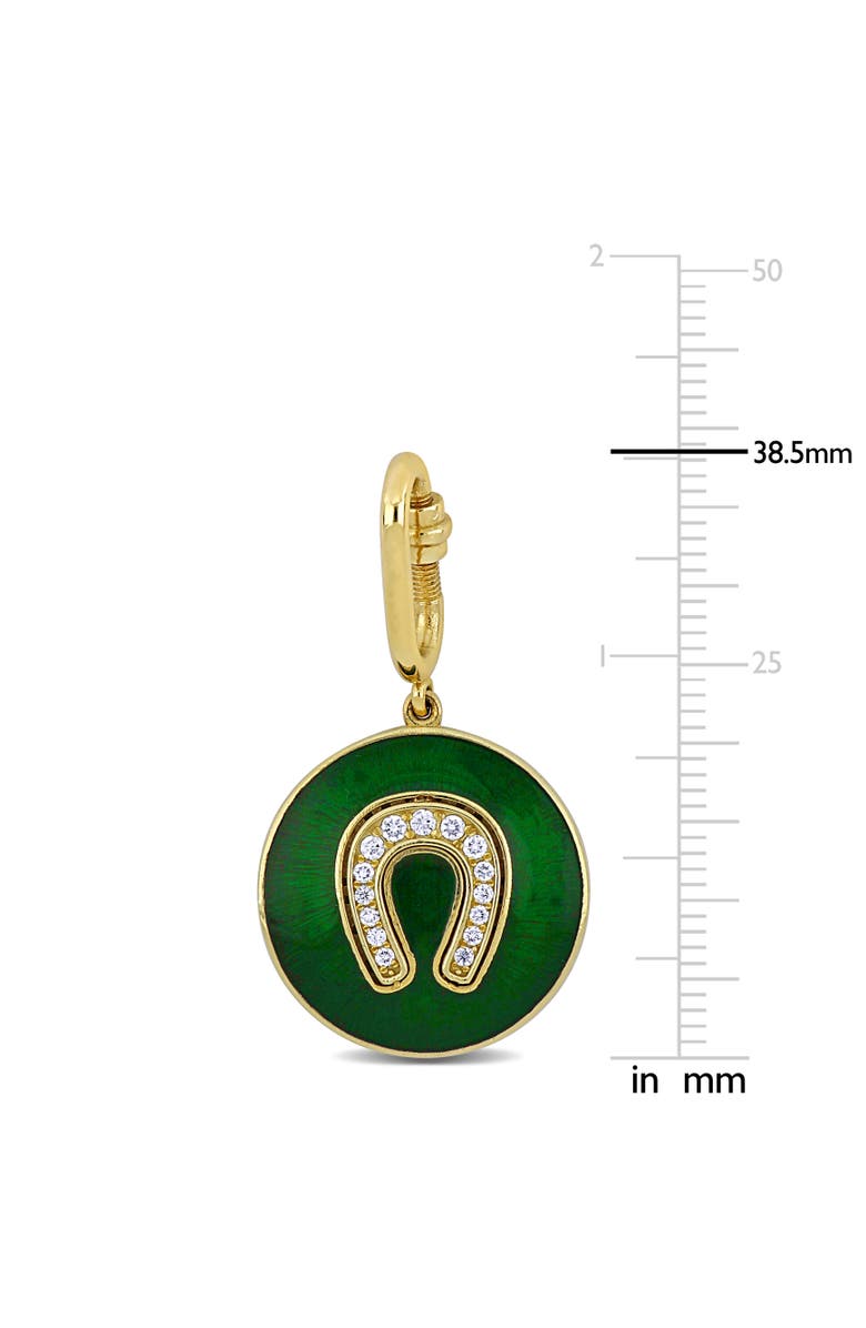 Julianna B. Diamond Carved Horseshoe Charm 14k, Alternate, color, 14K Gold
