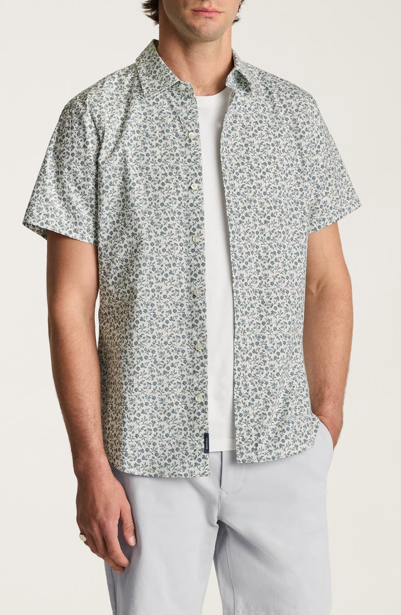 Bonobos Riviera Floral Short Sleeve Stretch Cotton Button-Up Shirt, Main, color, Kenria Floral V2 C67