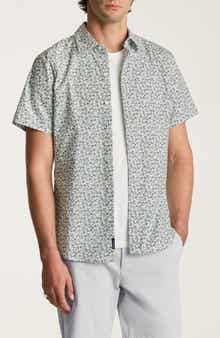 Bonobos Riviera Floral Short Sleeve Stretch Cotton Button-Up Shirt