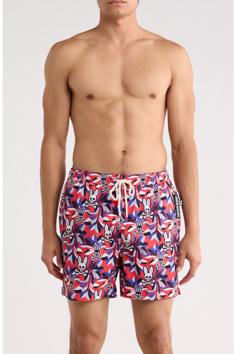 Florian Print Swim Trunks, Main, color, BITTERSWEET