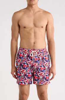 Psycho Bunny Florian Print Swim Trunks