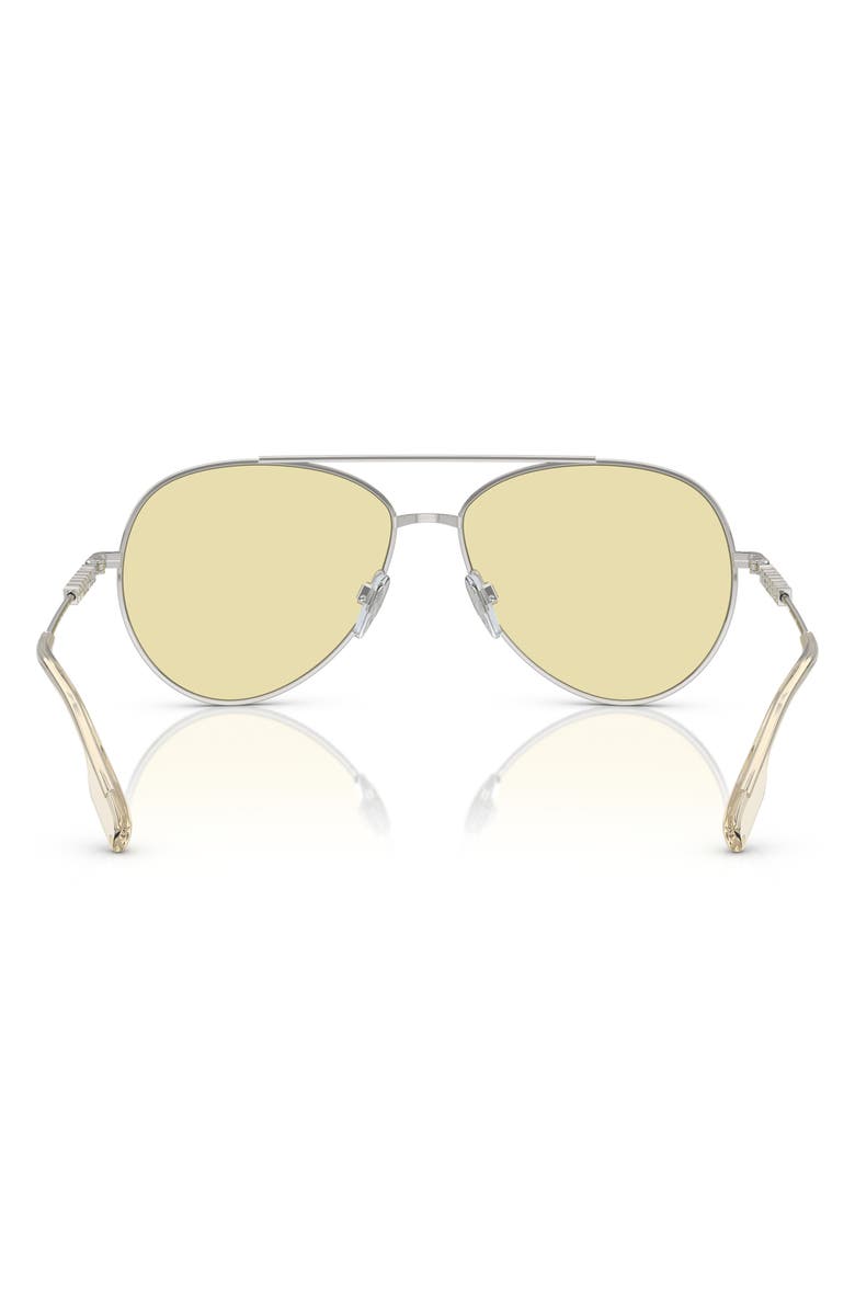 Burberry 58mm Polarized Aviator Sunglasses, Alternate, color,