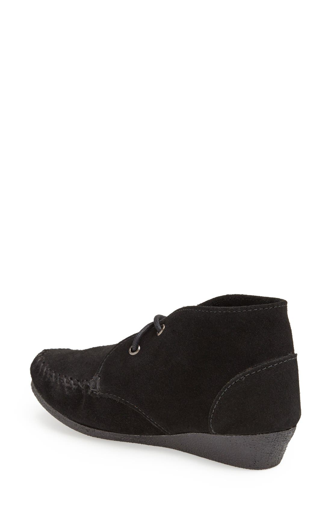 Chukka Wedge Bootie, Alternate, color, BLACK