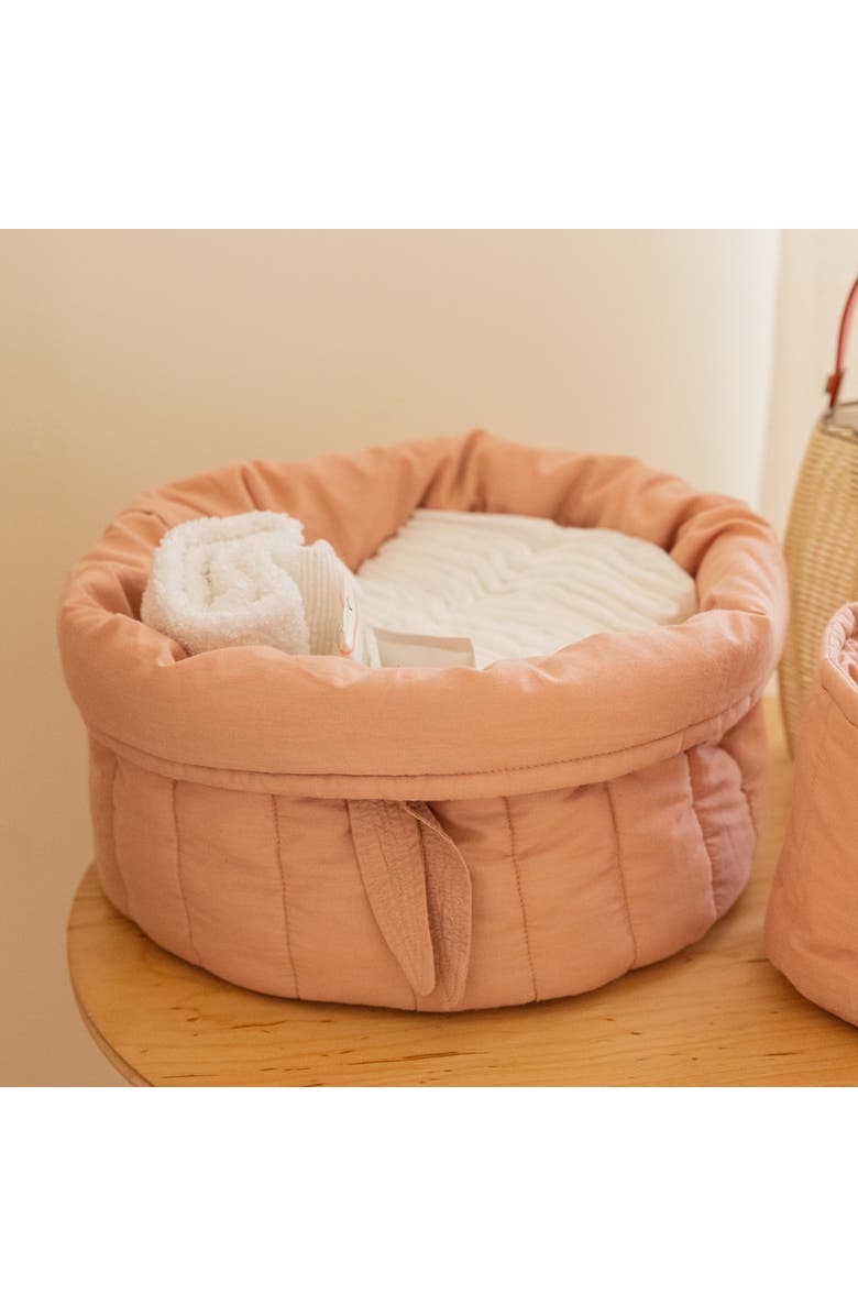 Lorena Canals Set of two quilted baskets, Alternate, color, Vintage Nude