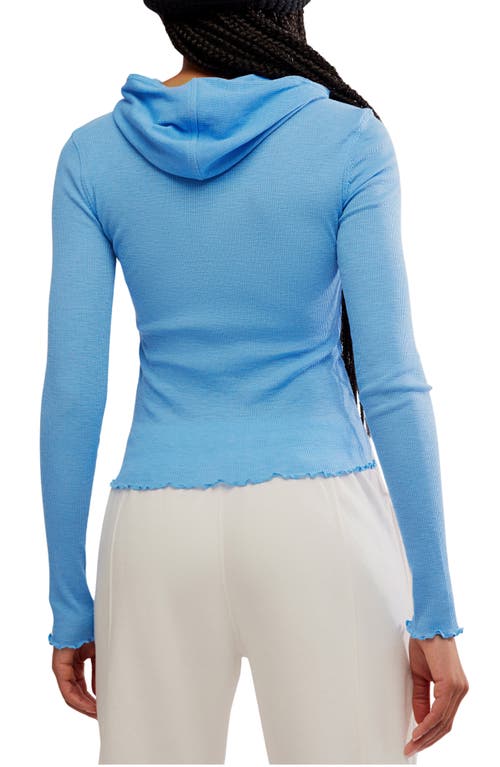 Free People Fp Movement Breathe Easy Cotton Blend Hoodie In Blue